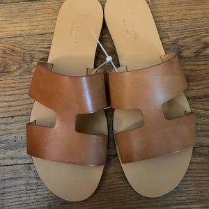 Everlane Sandals Slides Flats Leather